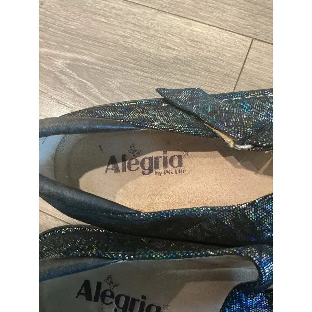 Alegria Womens Paloma Mary Janes EU 40‎ 9.5 10 Fairy Iridescent Comfort Workwear